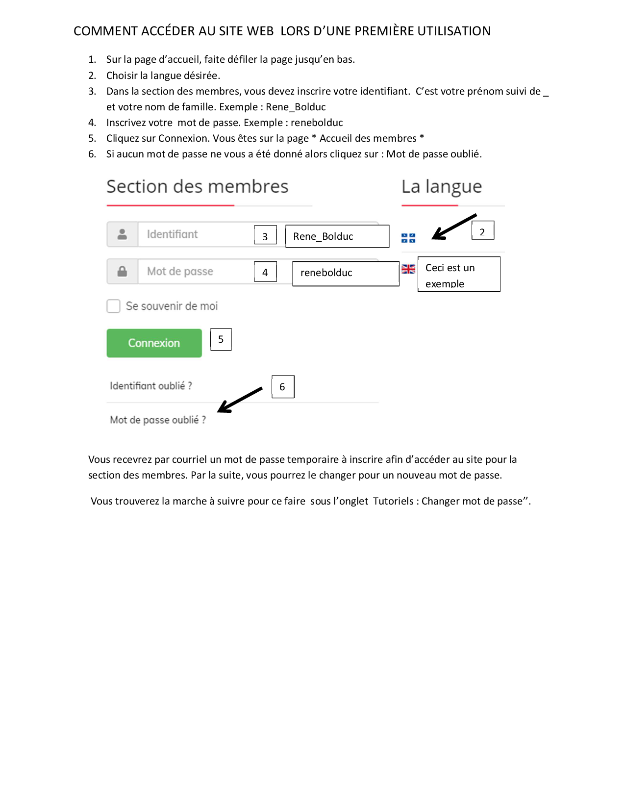 Accéder au site web