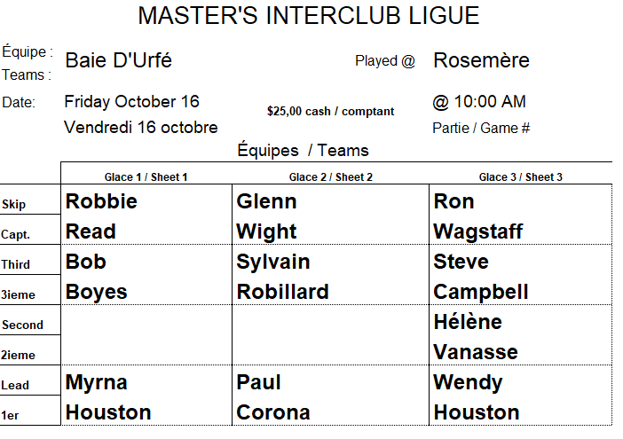 Teams october 16